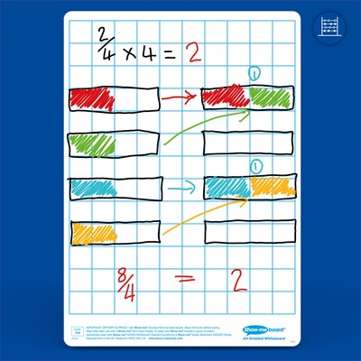Show-me Lined/Gridded Mini Whiteboard Kit, Assorted Colors, 100/Set (EPTBGLBX)