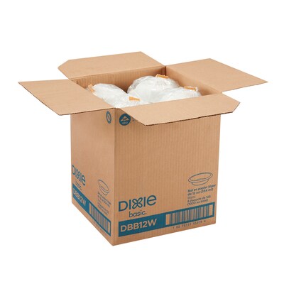 Dixie Basic Light-Weight Paper Bowl by GP PRO, 12 oz., White, 1000/Carton (DBB12W)