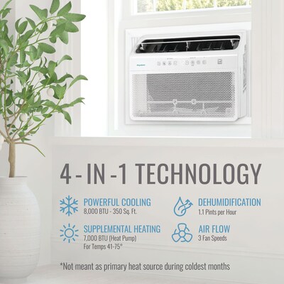 Keystone Energy Star 8,000 BTU Window Air Conditioner , Remote, White (KSTAW08INV-HC)