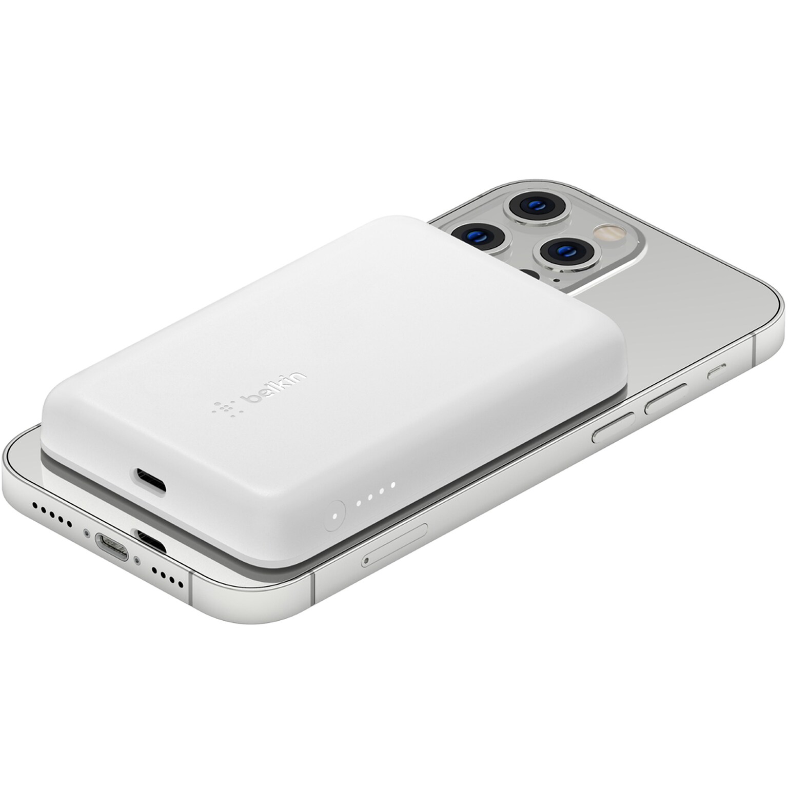 Belkin BOOST CHARGE Magnetic Wireless Power Bank for iPhone 12/13/14, 2500mAh, White (BPD002BTWH)