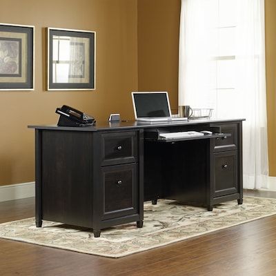 Sauder Edge Water 65"W Executive Desk, Estate Black (409042)