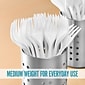 Perk™ Compostable PLA Fork, Medium-Weight, White, 1800/Carton (PK56201CT)