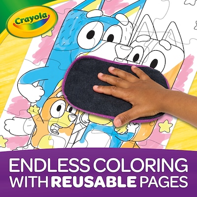 Color & Erase Reusable Bluey Puzzle Set