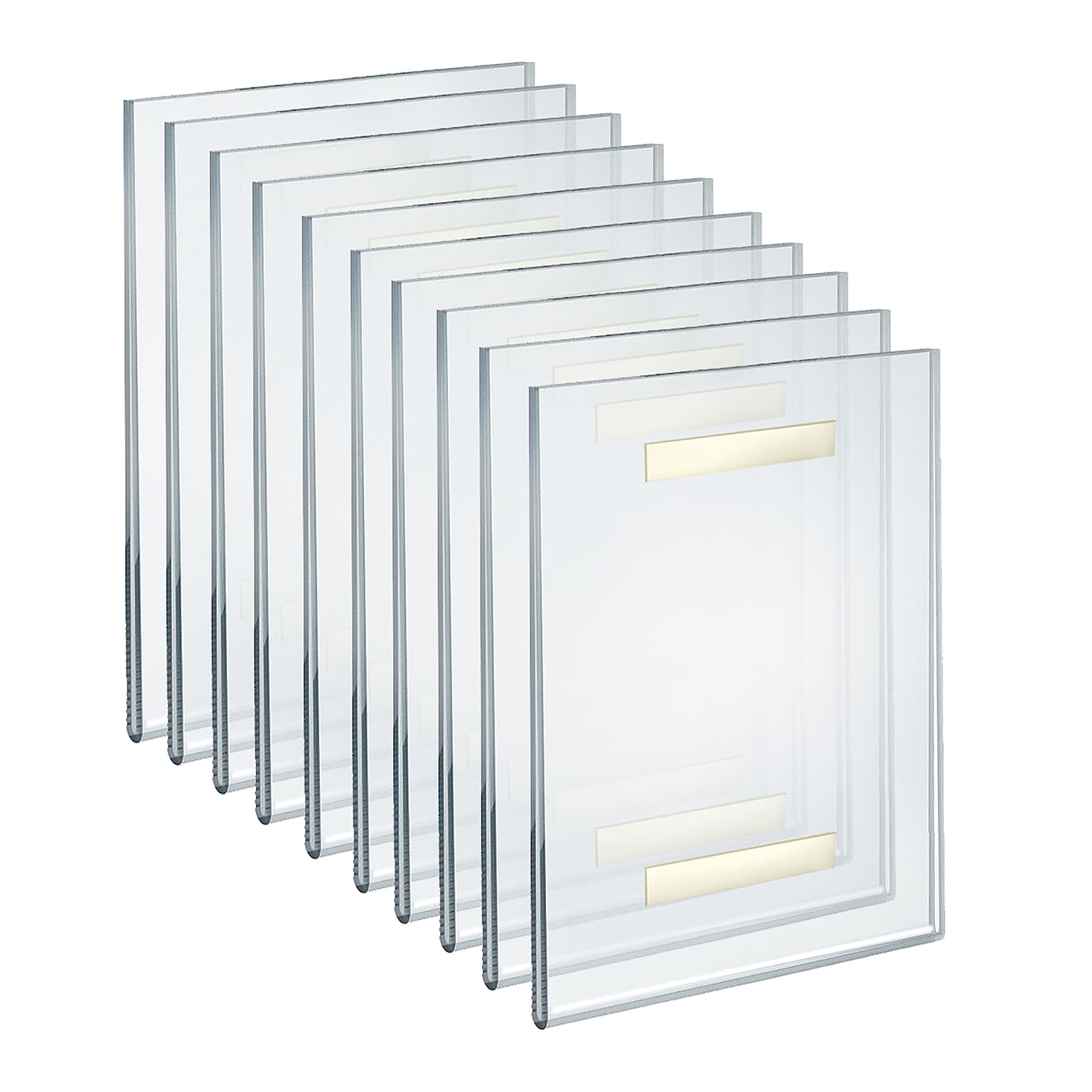 Azar Sign Holder, 8.5 x 11, Vertical, Wall Mounted, Clear Acrylic, 10/Pack (122021)