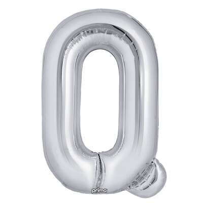 Party City (Air-Filled) 16 Q Foil Letter Balloon, Silver, 2/Pack (AM60050367-18)