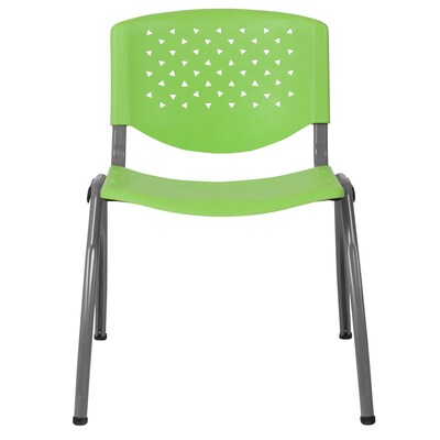 Flash Furniture HERCULES Series Plastic Stack Chair, Green, 5 Pack (5RUTF01AGN)