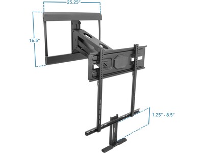 Mount-It! Pull-Down Fireplace TV Mount with Spring Arm, 72 lbs. Max. (MI-395)