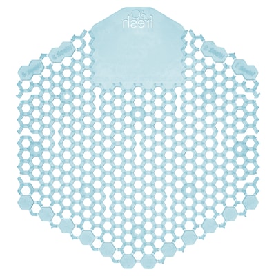 Fresh Products Wave 3D Anti-Splash Urinal Screen, Ocean Mist Scent, Blue, 10/Box (3WDSF08)