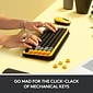 Logitech POP Keys Wireless Mechanical Keyboard, Blast Yellow (920-010707)