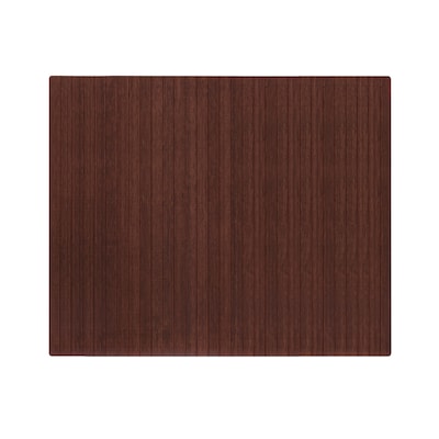 Anji Mountain Standard Bamboo Carpet & Hard Floor Chair Mat, 48 x 60, Dark Cherry (AMB24043)