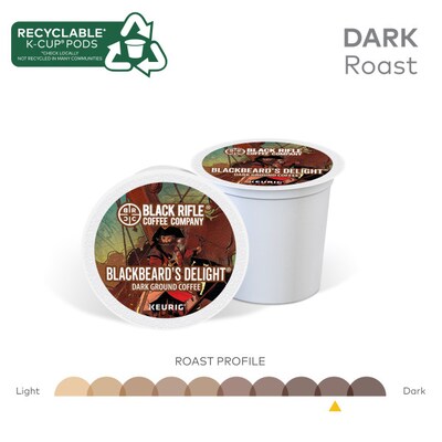 Black Rifle Coffee Company, Blackbeard’s Delight, Single Serve Keurig K-Cup Pods, Dark Roast Coffee, 88 Count (4 Packs of 22)