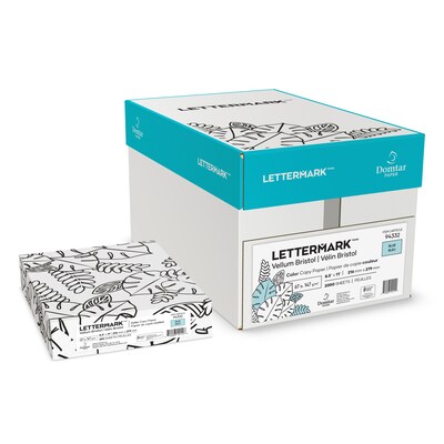Domtar Lettermark 67 lb. Cardstock Paper, 8.5 x 11, Blue, 250 Sheets/Ream (81042)