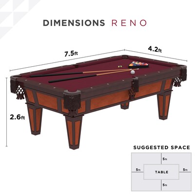 Fat Cat Reno 7.5 Billiard Table (64-0126)