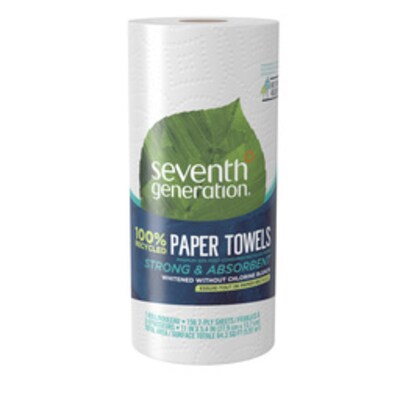 Seventh Generation Choose-A-Sheet Recycled Paper Towels, 2-ply, 156 Sheets/Roll, 24 Rolls/Pack (13722)