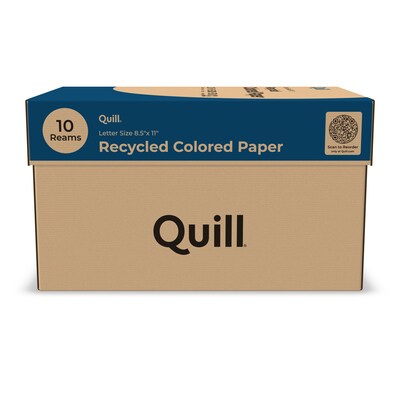 Quill Brand® 30% Recycled 8.5" x 11" Multipurpose Paper, 20 lbs., Goldenrod, 500 sheets/Ream, 10 Reams/Carton (720565CT)