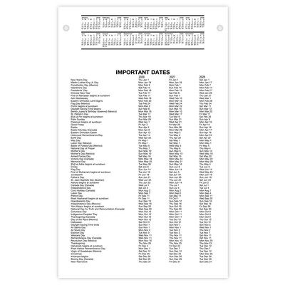 2026 AT-A-GLANCE 8" x 5" Daily Desk Pad Calendar Refill Pages, White/Black (E458-50-26)