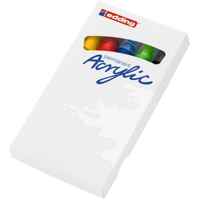 edding 5100 Series Acrylic Paint Marker, Medium Tip, Basic Colors, 5/Pack (EDD451005)