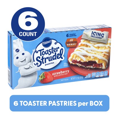 Pillsbury Toaster Strudel, Strawberry, 11.7 oz, 36/Pack (600-04142)