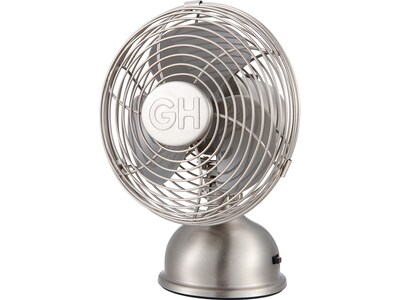 Good Housekeeping 5 Oscillating Desk Fan, 1-Speed, Silver (92512)