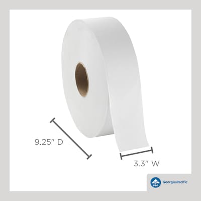 Georgia-Pacific Professional Series Jumbo Jr. Toilet Paper, 2-Ply, White, 1000 ft./Roll, 4 Rolls/Carton (2172114)