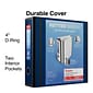 Staples® Better 4" 3 Ring View Binder with D-Rings, Navy Blue (27922)