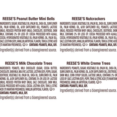 REESE'S Christmas Shapes Peanut Butter Chocolate Pieces, Assorted Flavors, 35 oz. (HEC95345)