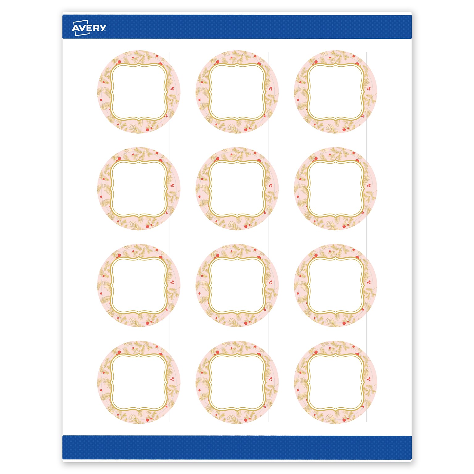Avery Circle Multipurpose Labels, 2 Dia., White, 120/Pack (19479370481)