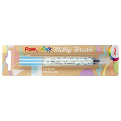 Pentel Milky Brush, Blue Ink, 3/Bundle (PTAXGFHBPPSX-3)