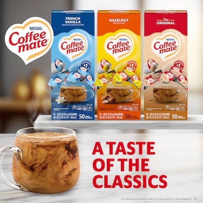 COFFEE MATE Associated 3 Variety French Vanilla Original and Hazelnut 3(50x.375floz)