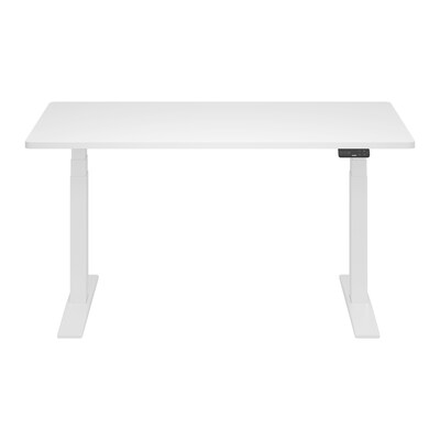 FlexiSpot E7 Commercial 55W Electric Rectangular Adjustable Standing Desk, White (E7WCOM5528-W)