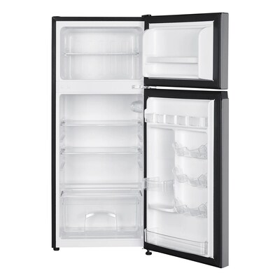 Magic Chef 4.5 Cu. Ft. Energy Star Mini Refrigerator with Freezer, Platinum Steel (HMDR45PS)