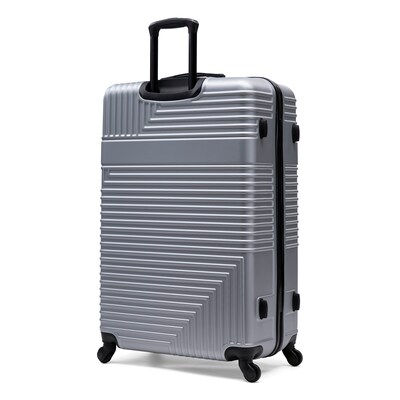 InUSA Resilience 4-Piece Hardside Spinner Luggage Set, TSA Checkpoint Friendly, Silver (IURESSMLXL-SIL)