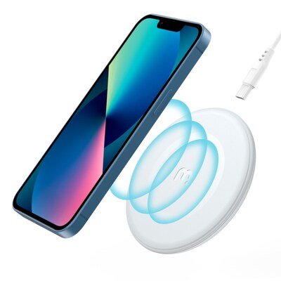 MyBat Pro Wireless Fast Charging Pad 15W, Universal Compatibility, White (CGW311001)