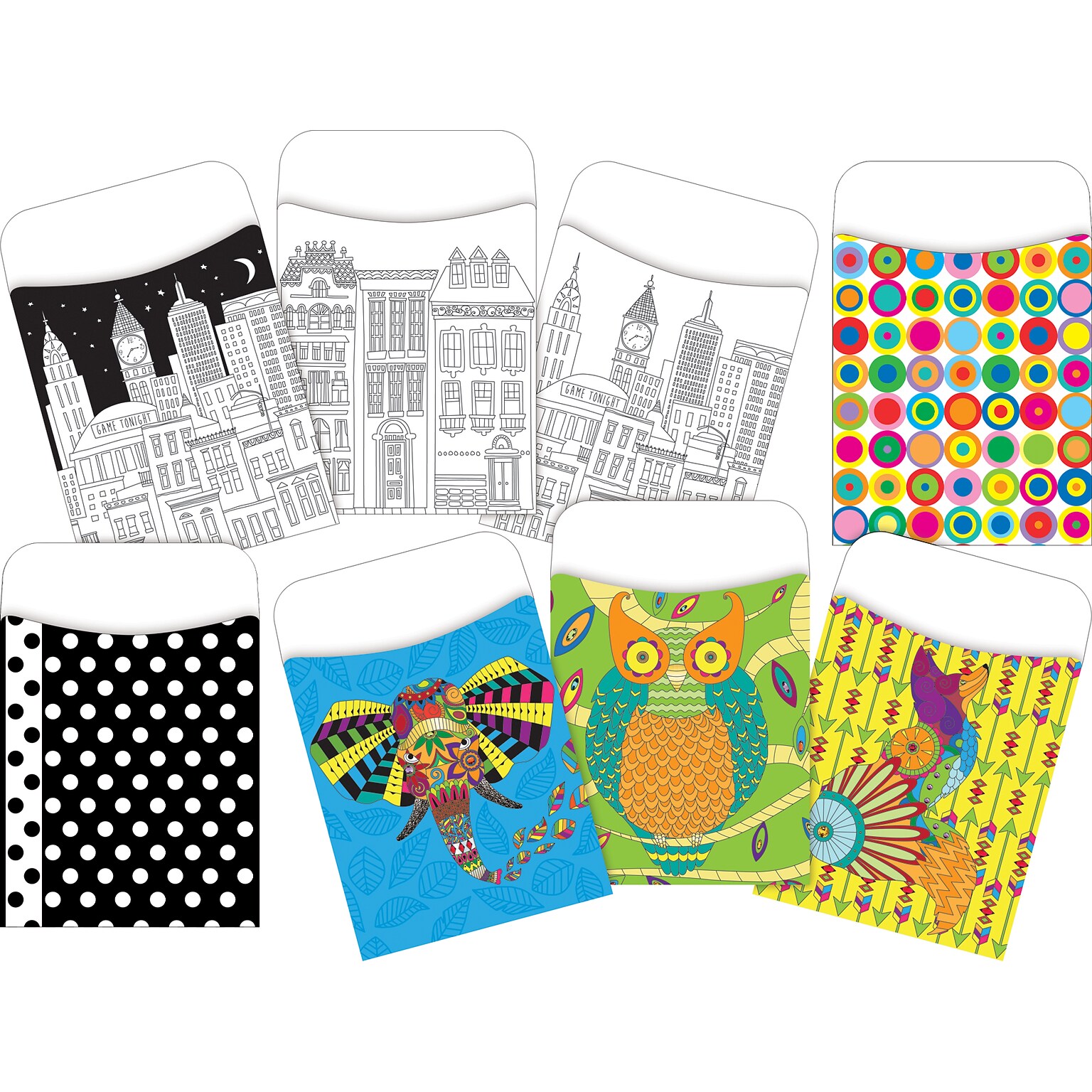 Barker Creek Designs Library Pockets, 5.125 x 3.5, 120/Set (4065)