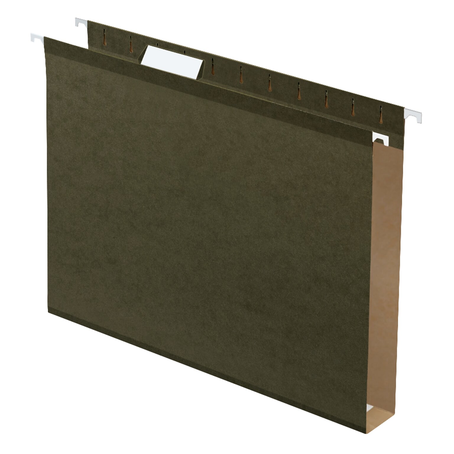 Pendaflex Heavy-Duty Reinforced Box Bottom Hanging File Folder, 1 Expansion, 1/5-Cut Tab, Letter size, Green, 25/Box (04152X1)