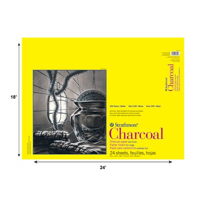 Strathmore 300 Series 18 x 24 Charcoal Sketch Pad, 24 Sheets/Pad (STTP3301181)