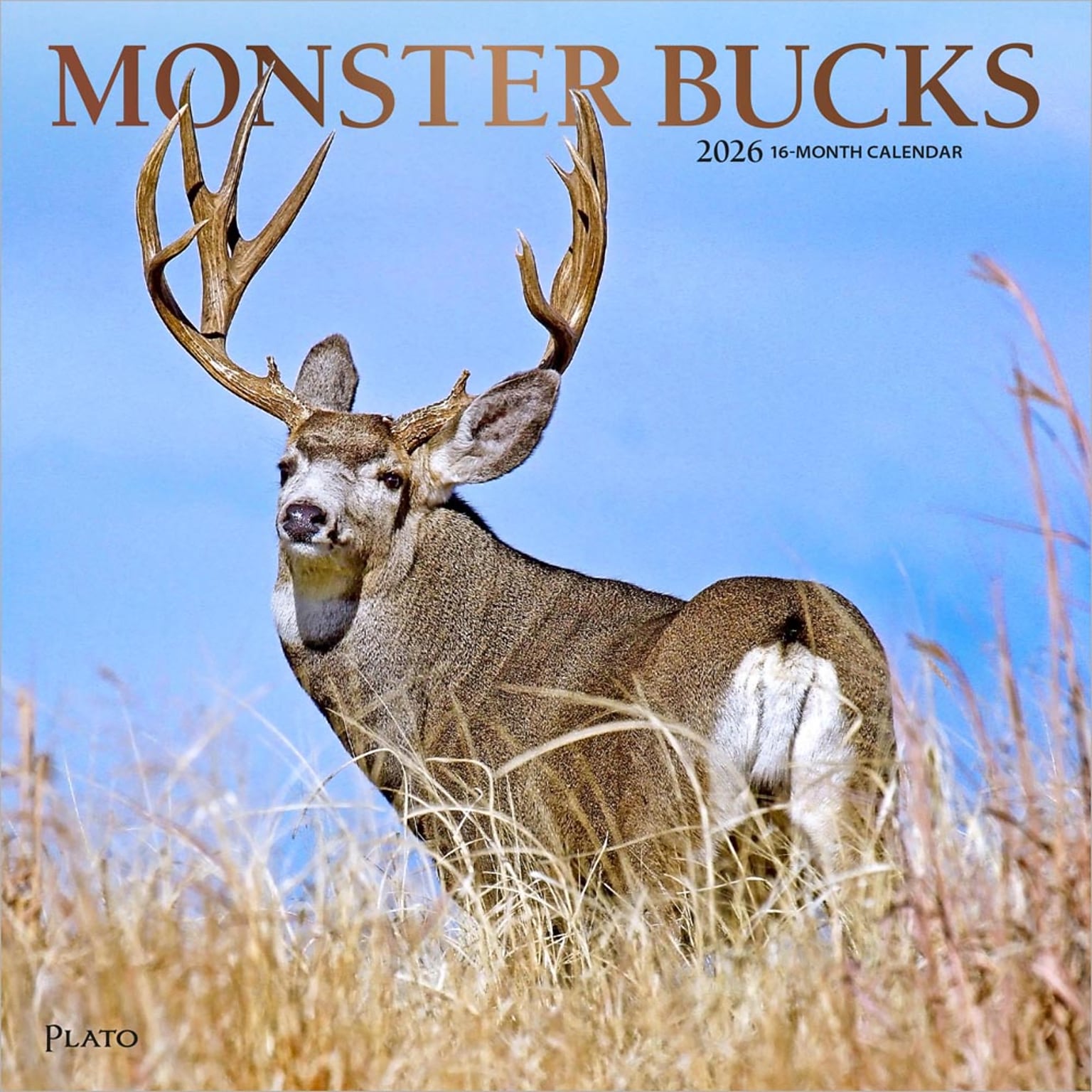 2026 Plato Monster Bucks 12 x 12 Monthly Wall Calendar (9798330706884)