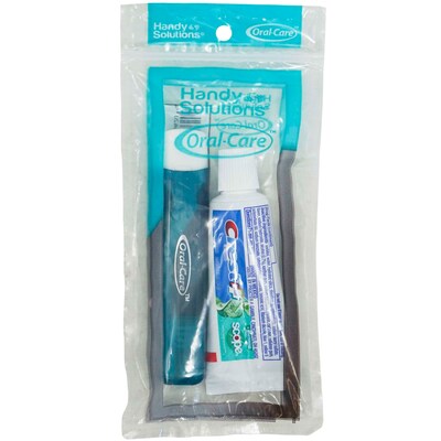 Crest Complete 0.85oz Toothpaste Tube & Toothbrush Kit, 12 Kits/Bag, 12 Bags/Carton
