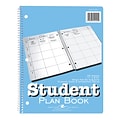 Roaring Spring Paper Products 11 x 8.5 Undated Student Plan Book, 20 lb. Heavyweight Paper, Blue C