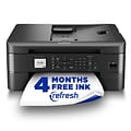 Brother MFCJ1010DW Wireless Color All-in-One Inkjet Printer, Refresh Subscription Eligible