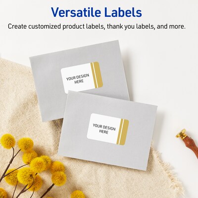 Avery Laser/Inkjet Rectangle Multipurpose Labels, 2" x 3", White, 80/Pack (S00DK9)