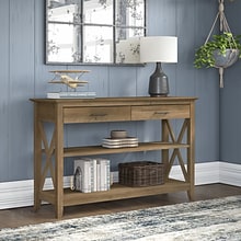 Bush Furniture Key West 47 x 16 Console Table with Drawers and Shelves, Reclaimed Pine (KWT248RCP-