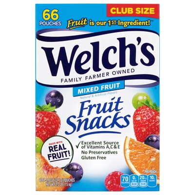 Doritos Nacho Cheese Tortilla Chips & Welch's Mixed Fruit Snacks, 2/Pack (600-04174)