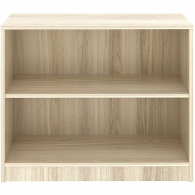 Lorell 29 2-Shelf Bookcase with Adjustable-Shelves, Modern Elm Laminate (LLR66339)