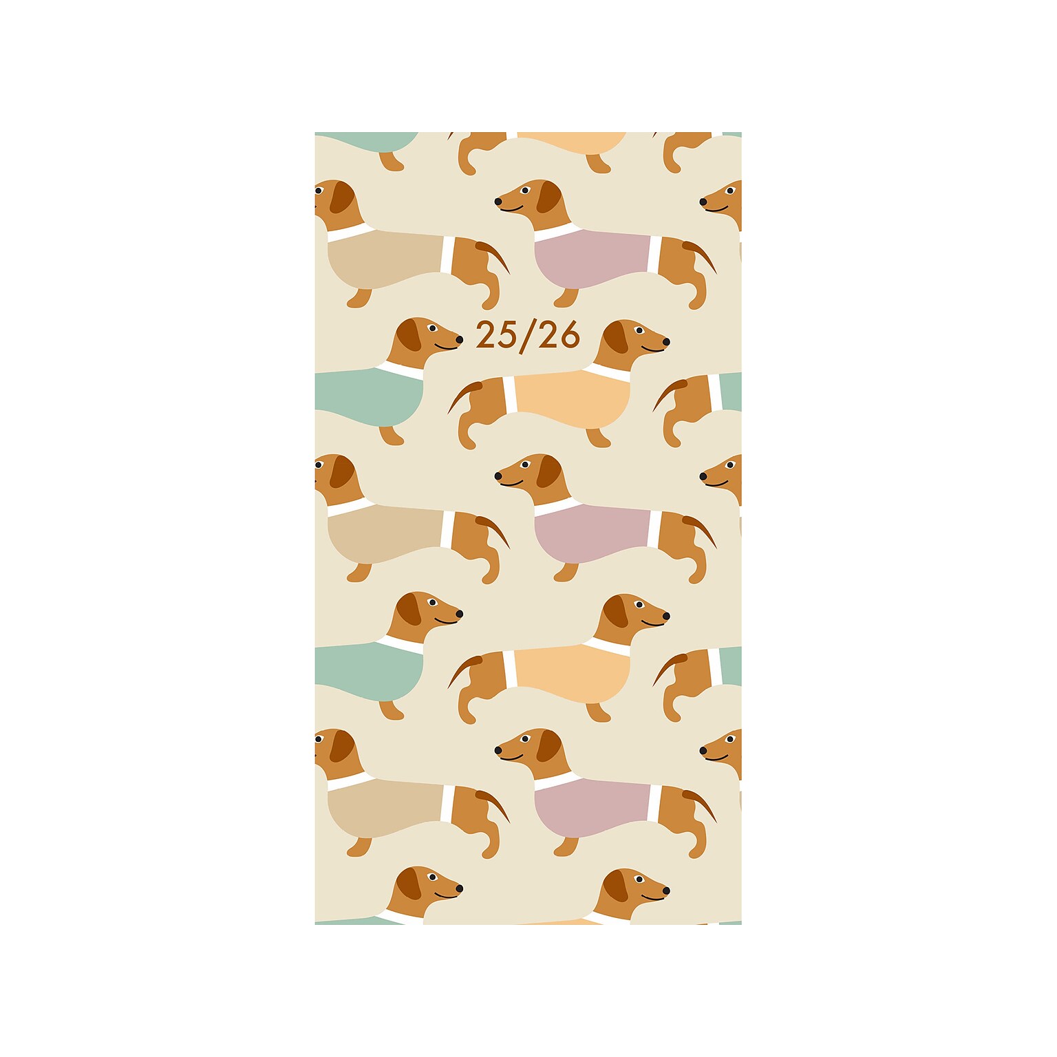 2025-2026 Willow Creek Woof 3.5 x 6.5 Monthly Planner, Paper Cover, Multicolor (47156)