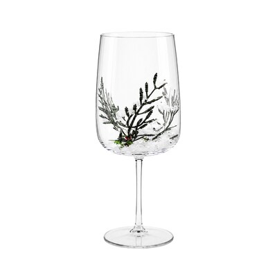 Double Wall Holly Stemmed Wine Glasses, Set of 4