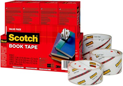 Scotch® Book Tape Value Pack, 8 Rolls (845-VP)