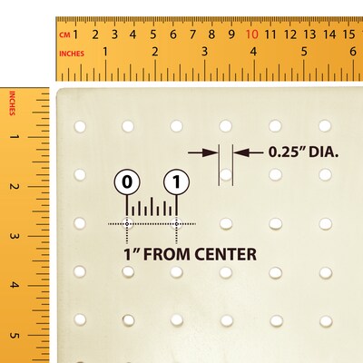 Azar Revolving Studio Base 60" x 16" Pegboard Floor Stand, Charcoal (700780-CHA-6B50)