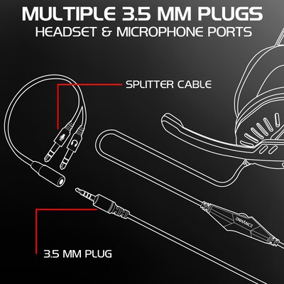 ENHANCE GX-H5 Noise Cancelling Stereo Gaming Headset, 3.5mm, Green (ENGXH50100GNWS)