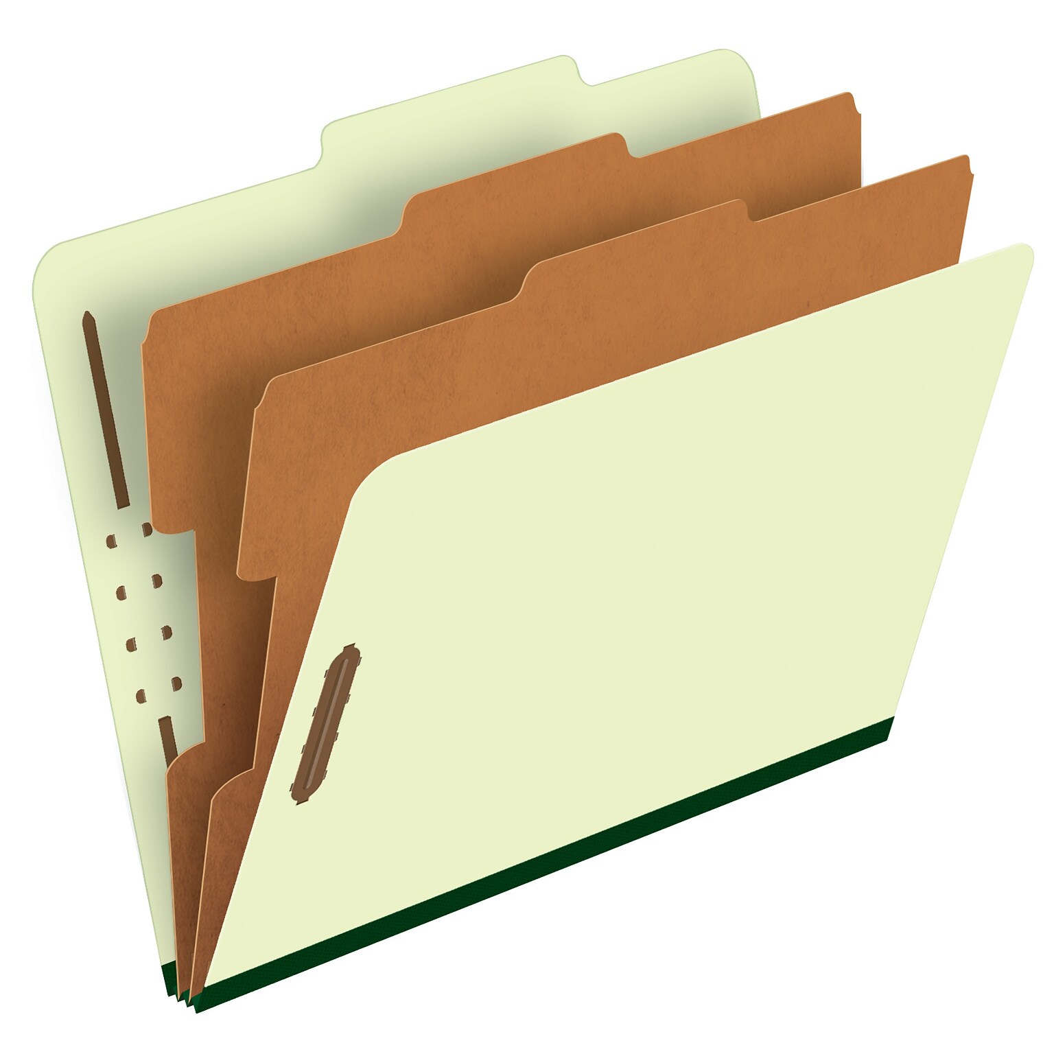 Pendaflex Classification Folder, 2-Dividers, Letter Size, Light Green, 10/Box (17173EE)